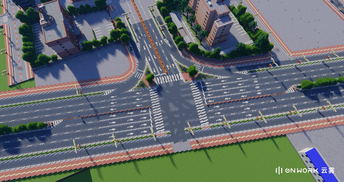 Roundabout/intersection by 云雾
#Minecraftbuilds 
#minecraft建築コミュ 
#gnwork