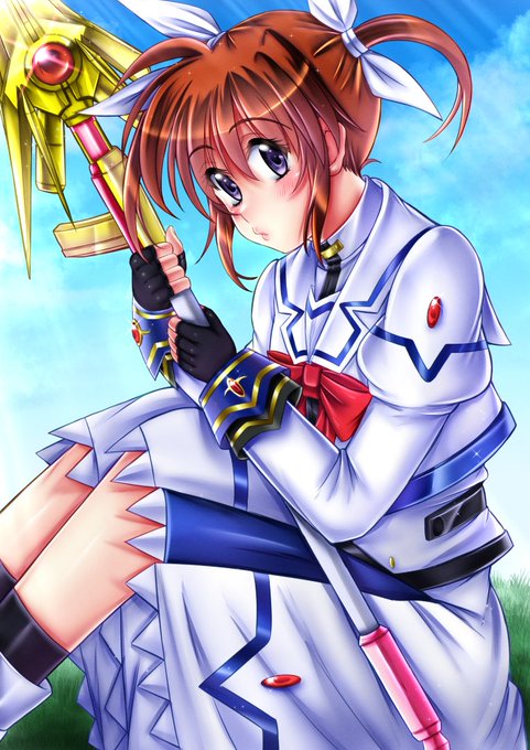 なのはさんを描きました～
バリアジャケット姿難しいなぁ……ぐぬぬ。 