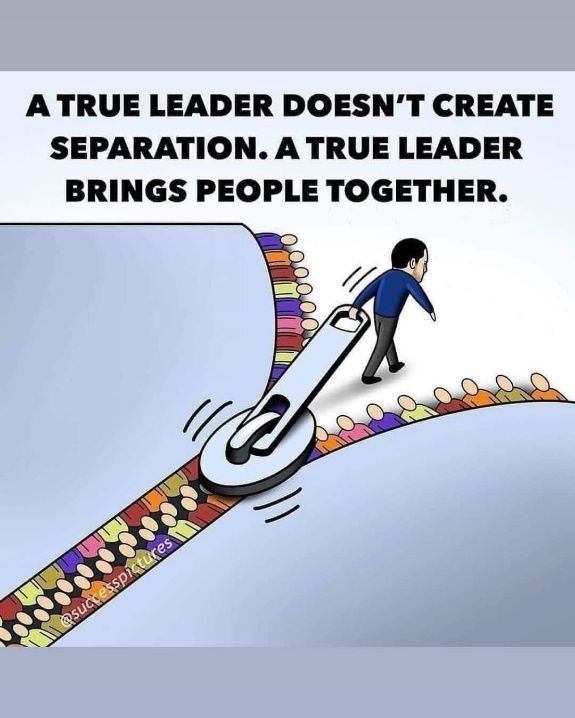 A true leader brings people together, not create separation !

Be the true, be better !
.
.
#leadership #development #people #TogetherWeAreStrong