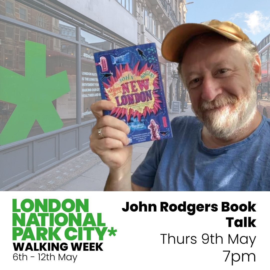 Join author and filmmaker @fugueur as he talks about his latest book : Welcome to New London Journeys and Encounters in the Post-Olympic City 📅 Thursday 9th May ⏰ 7pm 📍 109 Fleet Street Visitors Centre community.nationalparkcity.org/events/john-ro…