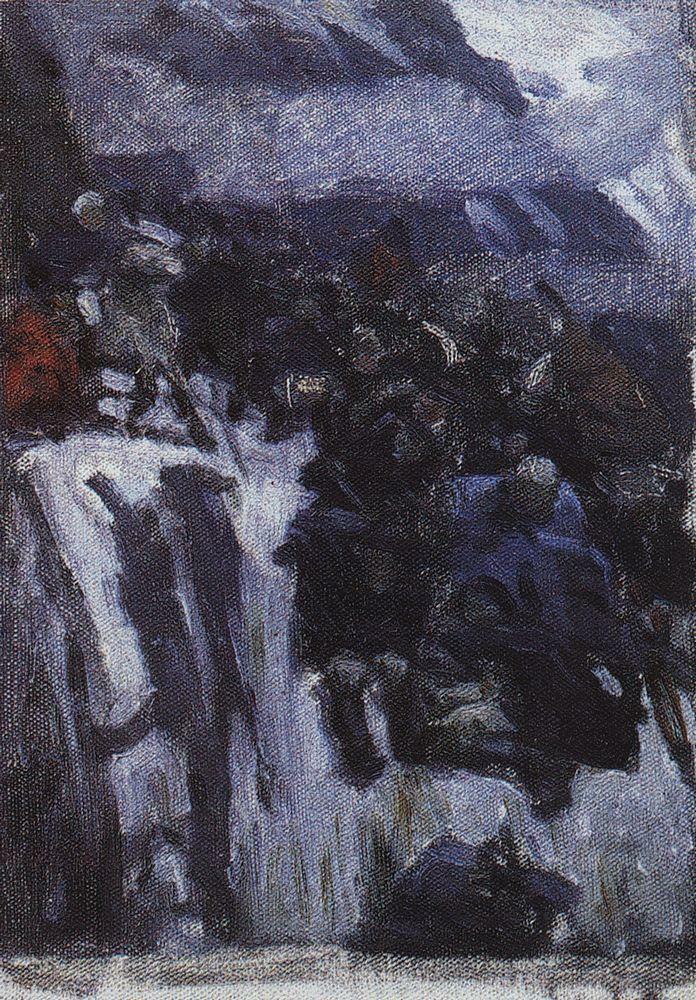 Russian Troops under Suvorov Crossing the Alps (study) wikiart.org/en/vasily-suri…
