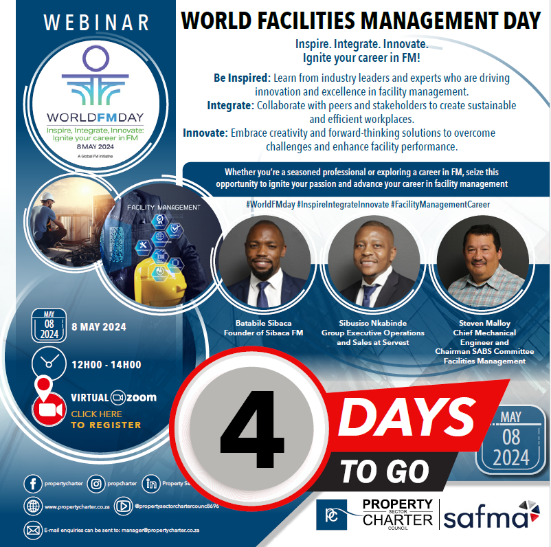 ⏳ 4 DAYS LEFT! ⏳ The countdown is on! Have you registered yet? Don't miss out on this opportunity to advance your career in FM.  Register now: us02web.zoom.us/webinar/regist…   #worldfmday #InspireIntegrateInnovate #FacilityManagementCareer 🌐🏢