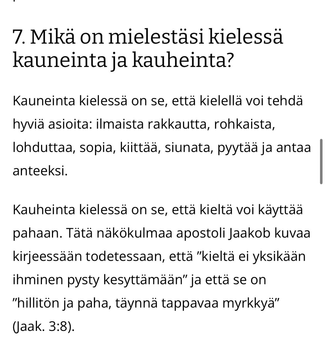 Pyhäpäivän merkeissä vielä muutama ajatus Kotimaisten kielten keskuksen haastattelusta. Raamattu on äärimmäisen rikas kirja. Levollista sunnuntaita! 

kotus.fi/nyt/10_kysymys…