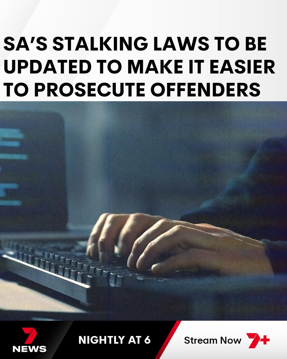South Australia’s stalking laws will be updated for the first time in almost two decades to make it easier for authorities to prosecute offenders. The proposed changes would make it clear that stalking can include the use of electronics and social media. #7NEWS