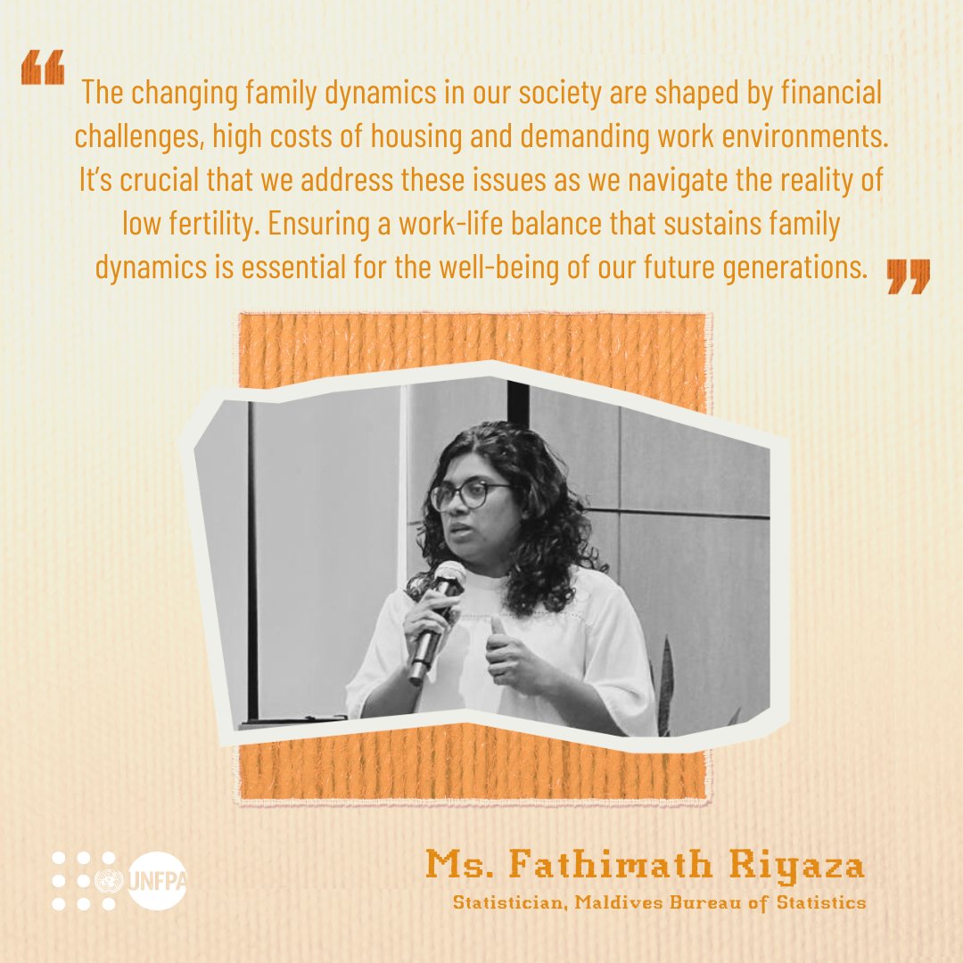 As #CPD57 draws to a close, we turned to Fathimath Riyaza from @statsmaldives, who highlights the need for strategic policymaking that supports family stability and work-life balance in our current climate in the #Maldives. #ICPD30 #GlobalGoals