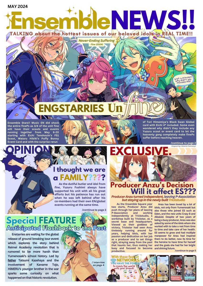 Let's talk about the latest blazing news from ES!

/ensemble stars (translated ver)
/news are mainly from ENGstars and a bit of JP enstars