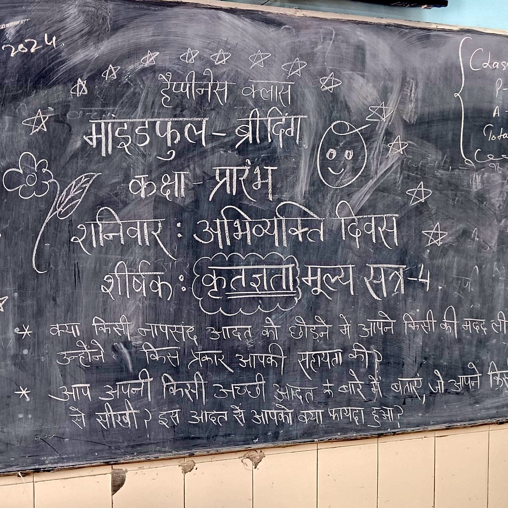 HappinessDelhi's tweet image. सप्ताह का आखिरी कार्यदिवस
अभिव्यक्ति सत्र 🔆
हम किसके प्रति और क्यों कृतज्ञ होते हैं? 
कृतज्ञता मूल्य को #happinessclass में समझते #GBMSMODELBASTI के बच्चे।🌺🌷

#Gratitude
#HappinessCurriculum