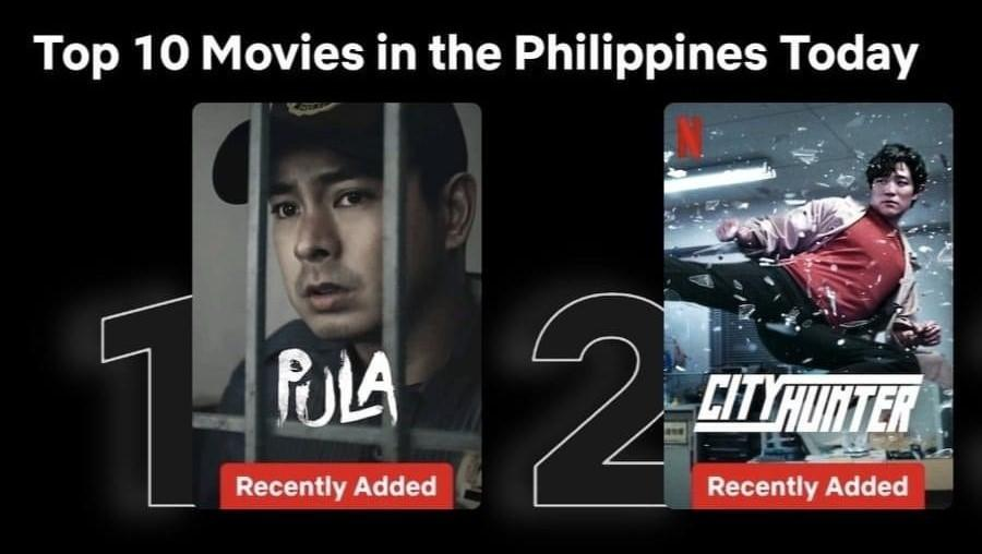 LOOK: The film 'Pula' has now claimed the top spot on Netflix. Shot in Pola, Oriental Mindoro, this movie stars Coco Martin and Julia Montes. | via Jefferson Fernando

#CocoMartin #JuliaMontes #DailyTribune