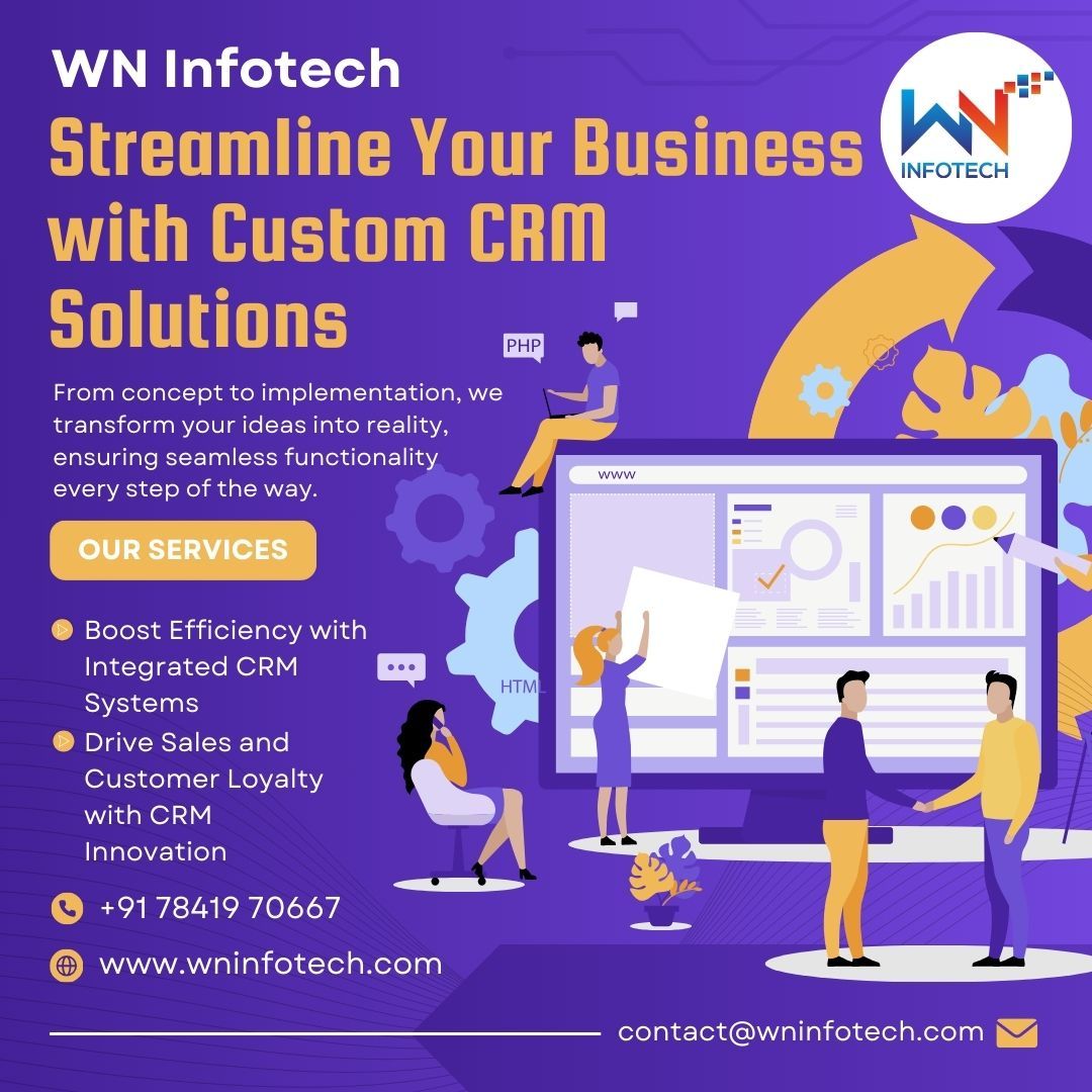 🚀 **Custom CRM Solutions for Your Business** 📈

Take your business to the next level with our custom CRM solutions. From lead management to customer support, our CRM systems are tailored to fit your unique needs. 
#CRMDevelopment #CustomCRM #BusinessSolutions
