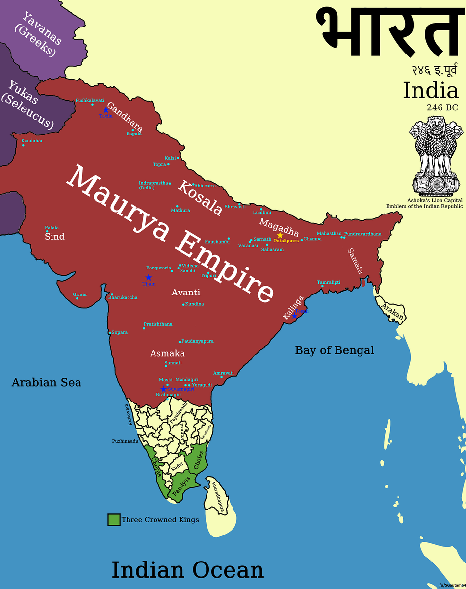 @BattaKashmiri Biggest of Them All #MauryaEmpire 💪

Bcoz of #ChandraguptaMaurya Greeks Failed to Occupy India.