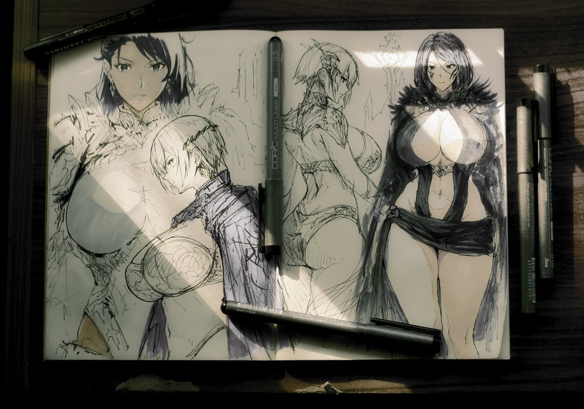 035 - 
starting to feel more comfortable with the pen and paper than yesterday (*￣︶￣*)