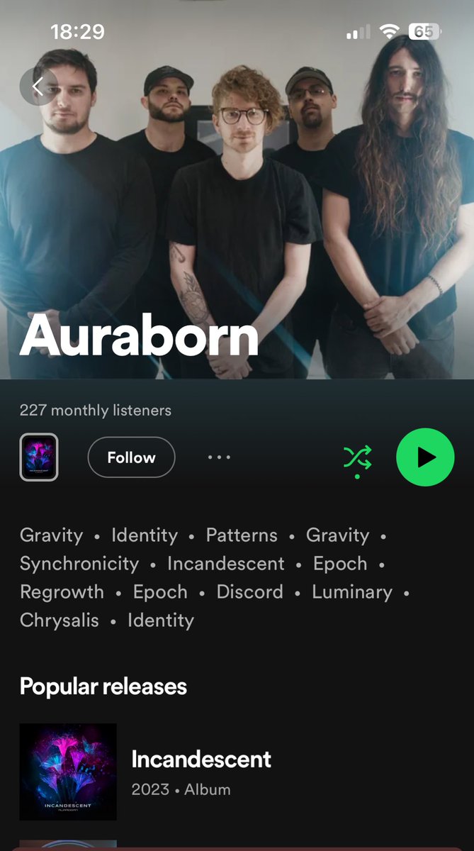 These bands have been in regular rotation lately. the incandescent album by auraborn is absolutely phenomenal. If ur a fan of oceans ate alaska and are sad about their situation like me, livealie is the vocalists new band and they’re great 🫶