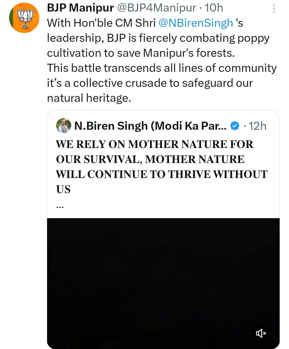 RayiCis's tweet photo. "Save Manipur's forest" 🤡

Who were the ones advocating for large-scale palm oil cultivation again in #Manipur? https://t.co/xNAqNXz0iM