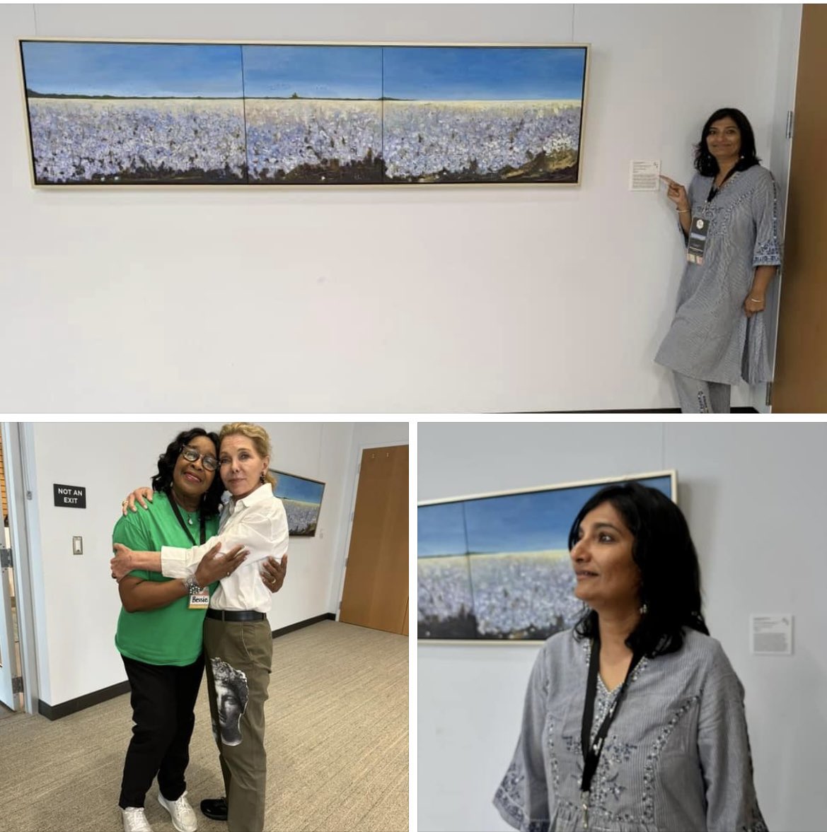 debanjana05's tweet photo. Artfields 2024 has come to an end and I was thrilled to find out my painting “The Wide White Cotton Field” was bought by none other than the founder of Artfields herself, Darla Moore!!! #artfields2024 https://t.co/qexgJR9o9V