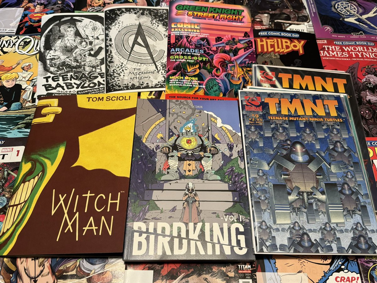 And the goodies we purchased while #FreeComicBookDay crawling.