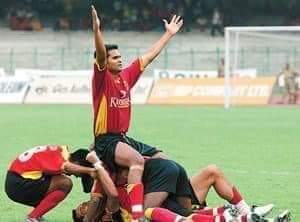 A quintuple in 2002/03 winning 5 trophies in the season

 • Calcutta Football League
 • Durand Cup
 • IFA Shield
 • Independence Cup
 • National Football League

Still a Dream For So Called National Club

#JoyEastBengal 🔴🟡