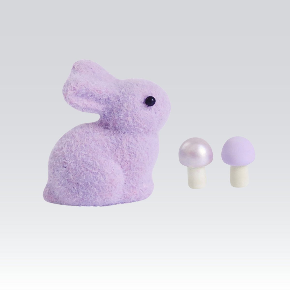 Lavender Fuzzy Bunny • 1.5 inch Craft Figure • Spring Projects • Miniature Bunny • Assemblage tuppu.net/903c9050 #Vintage4Sale #MomDay2024 #SMILEtt23 #EtsyteamUnity