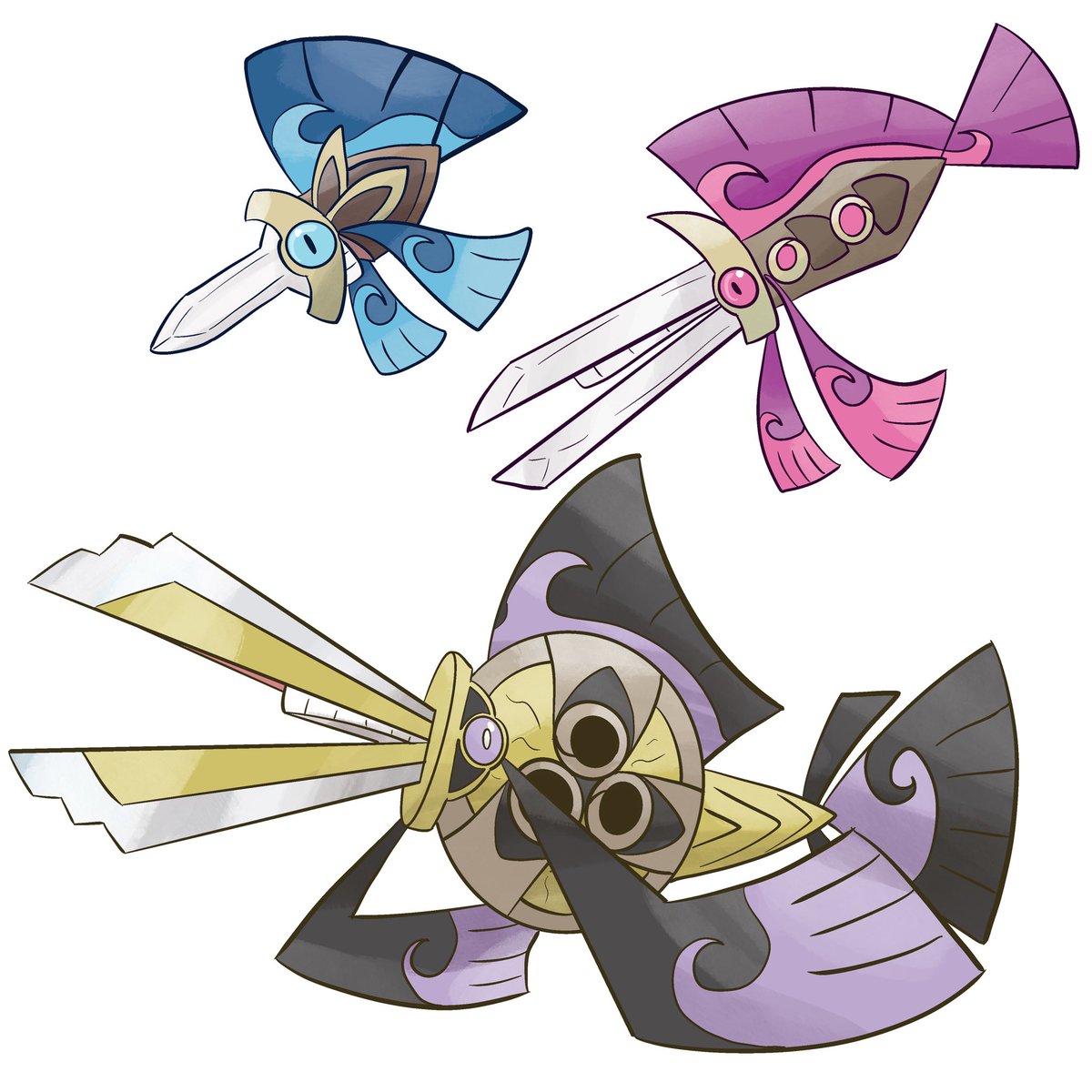 Honish, Doubill and Aegilish

Convergent forms of the Aegislash line

All are water/steel