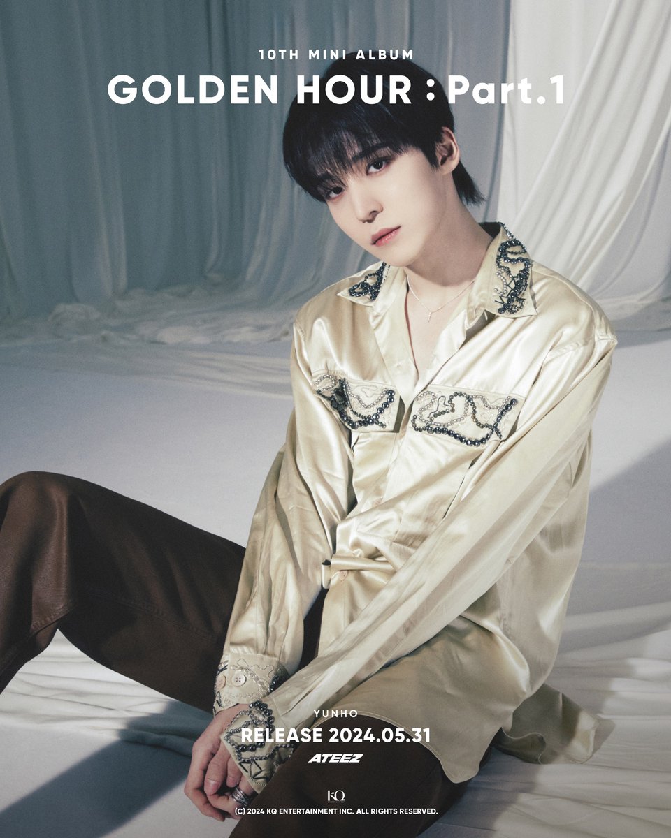 [📷] ATEEZ(에이티즈) GOLDEN HOUR : Part.1 Concept Photo 3 ⠀ #YUNHO #윤호 ⠀ 2024. 05. 31 RELEASE ⠀ #ATEEZ #에이티즈 #GOLDENHOUR #GOLDENHOUR_Part1