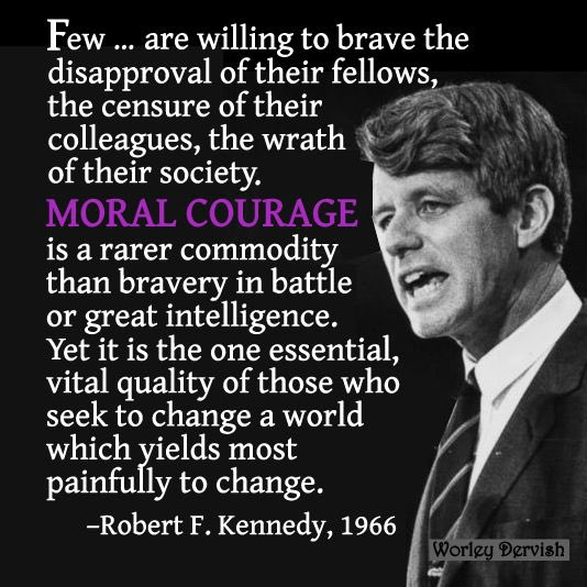 I say it all the time. I’m a Democrat because of Trump. As an Independent, I voted for McCain. He reminds of the quote by RFK regarding “Moral Courage”. This video shows those values. #MayTheFourthBeWithYou #MoralCourage