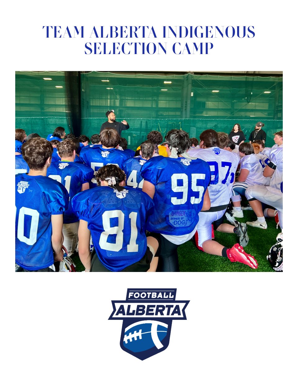 Head Coach addresses athletes after the first session of the Team Alberta Indigenous Selection Camp hosted on Saturday, May 4. 🏈🏈 #football #footballalberta #teamalberta #indigenous