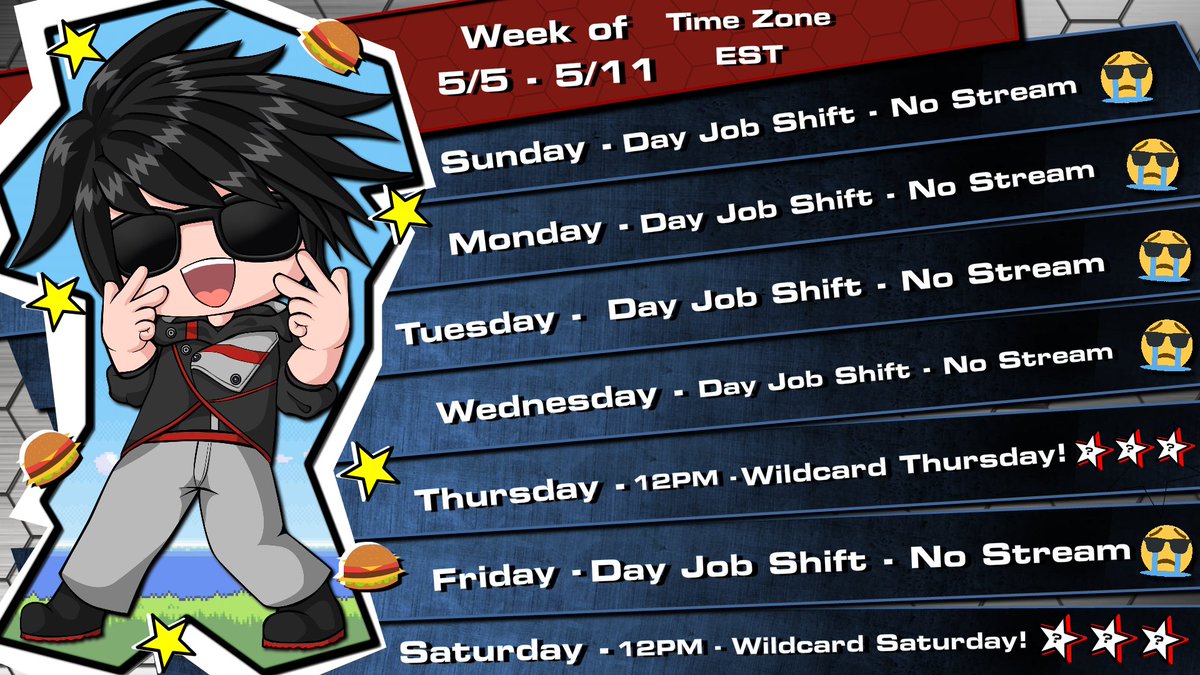 JaymesRomero's tweet image. Schedule Update for 5/5 - 5/11! Another deja vu type cause Thursday and Saturday being my only days off again, but making those 2 days Wildcards with a couple of games or more in mind for Thursday especially! Got a few more updates in the pipeline in a few moments lol
