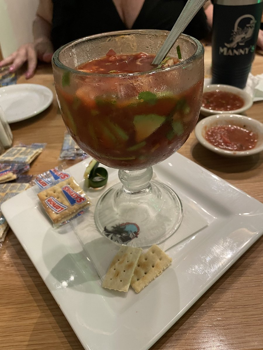 BobSharpSMU's tweet image. Not apologizing… but my first bites of the Tex Mex Shrimp Cocktail at @MannysUptownTexMex was absolutely fabulous!!!