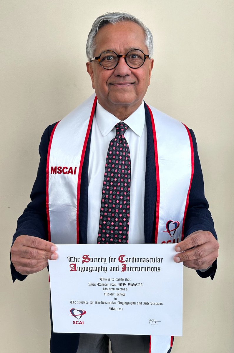 TanveerRab's tweet photo. @SCAI Thank you to the fellows and leaders of SCAI. Very humbled to receive this recognition and honor https://t.co/DC0qy4NP2W