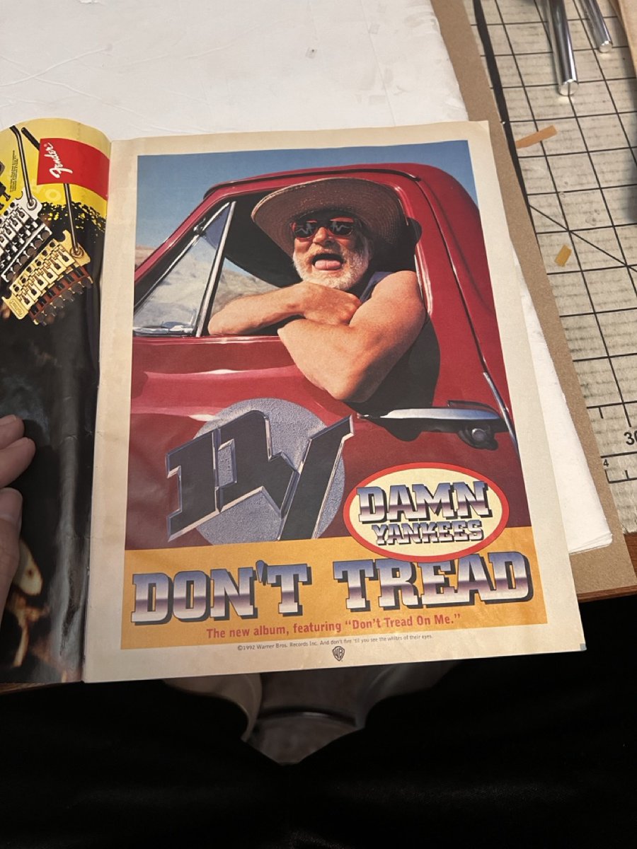 HairMetalGuru's tweet image. #hairmetal ads for the 2 #DamnYankees albums from 1990 and &apos;92. #TedNugent #JackBlades #TommyShaw