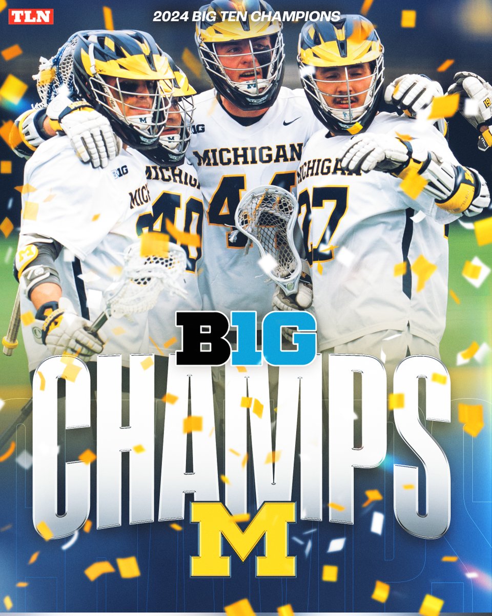 HAIL TO THE (BACK-TO-BACK) VICTORS 〽️🔟 For the second-straight year, @UMichLacrosse has run the table and won the Big Ten Championship — next stop, the NCAA Tournament 👏