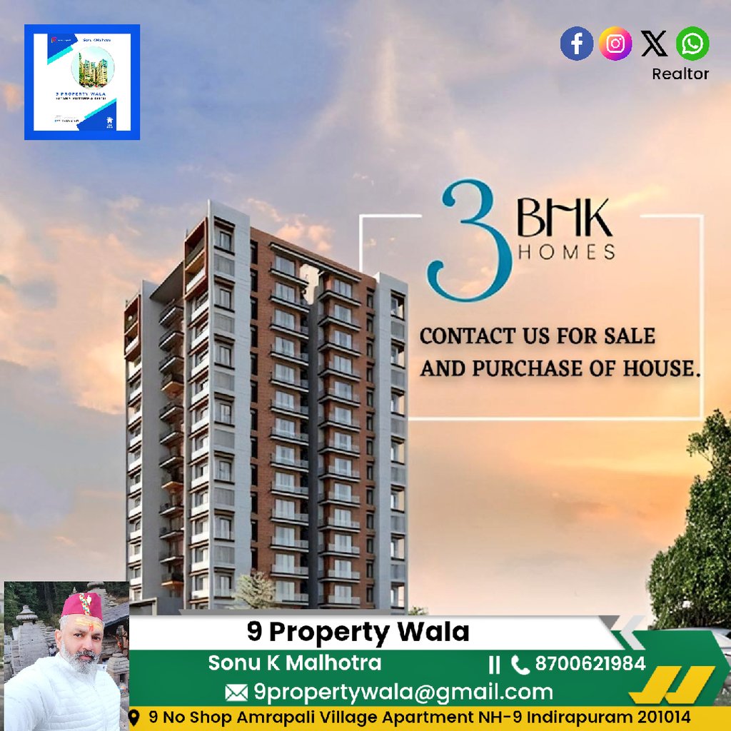 Contact us for sale and purchase of house 🏡🤝 🤙 9311632755 #9propertywala #2bhk #3bhk #flat #penthouse #shop #office #Indirapuram #home #realestate #realtor #realestateagent #property #investment #househunting #interiordesign