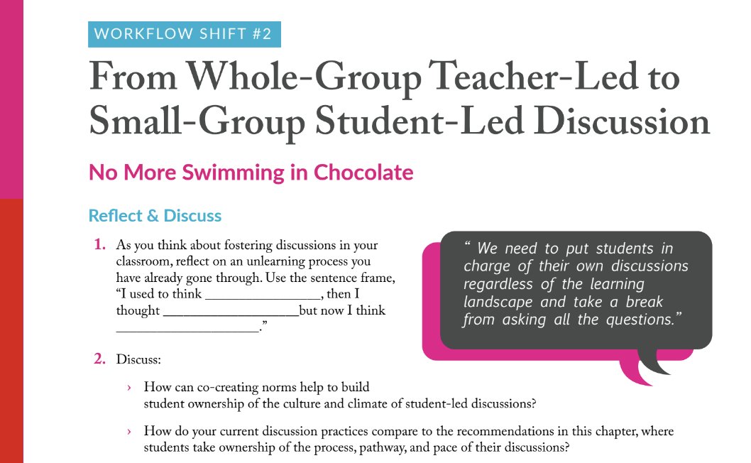 📘 Lead a study group through 𝙏𝙝𝙚 𝙎𝙝𝙞𝙛𝙩 𝙩𝙤 𝙎𝙩𝙪𝙙𝙚𝙣𝙩-𝙇𝙚𝙙 using our free Book Club Guide. It's organized into modules to match the book's structure! 

Get it here: ➡️ bit.ly/3ss80AE  

#EdChat #EduTwitter #BlendChat #UDL #TOSAChat