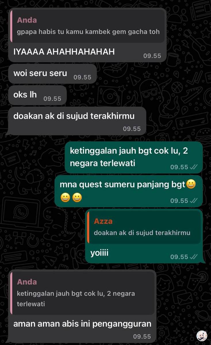 tehe! jadi temen sender mau balik genshin habis hibernasi, dan dia ketinggalan dari awal sumeru rilis terus pas sender bilang quest sumeru panjang2 terus balesan dia...🤭🤭🤣