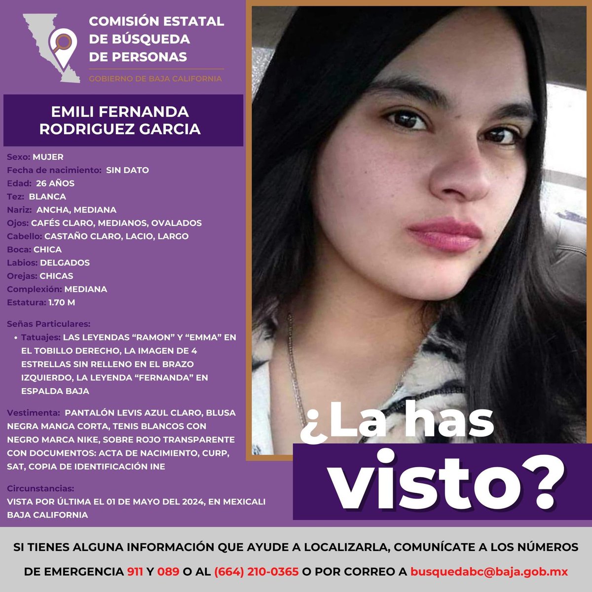 Ayúdame a compartir por favor. #Mexicali @missing_bc @Busqueda_MX