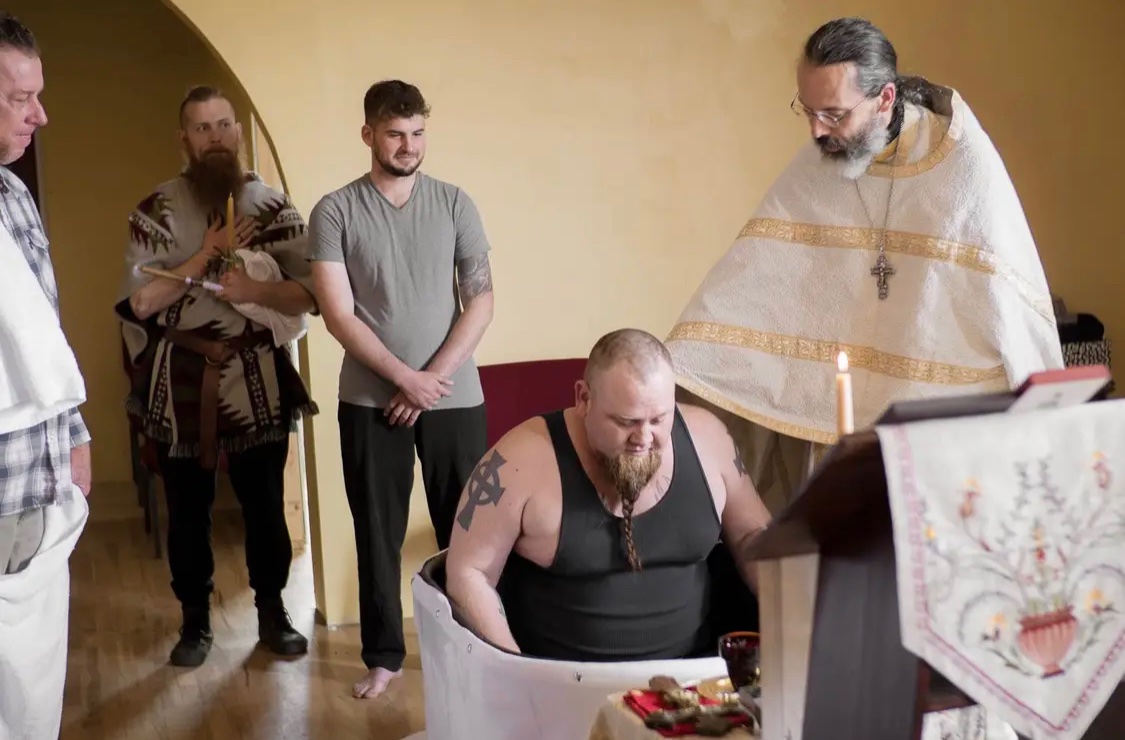 Baptizing a Viking on Holy Saturday 🙏 ☦️