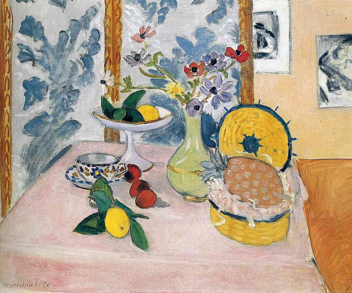 Still LIfe, Pineapples, Fruit Bowl, Fruit, Vase of Anemones, 1925 Get more Matisse 🍒 linktr.ee/matisse_artbot