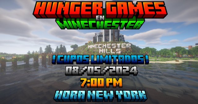 iDogmy's tweet photo. Juegos del Hambre en MineChester
Fecha: 08/05/2024
Hora: 7:00 PM (Hora New York)
Premio: 10$ USD💵
‼️ CUPOS LIMITADOS ‼️
Toda la información en mi discord: https://t.co/Nkksudc69B
RT🔁 & FAV❤️?
#MinecraftTorneos #EventsCrafts #Minecraft https://t.co/yot0DWhyRR