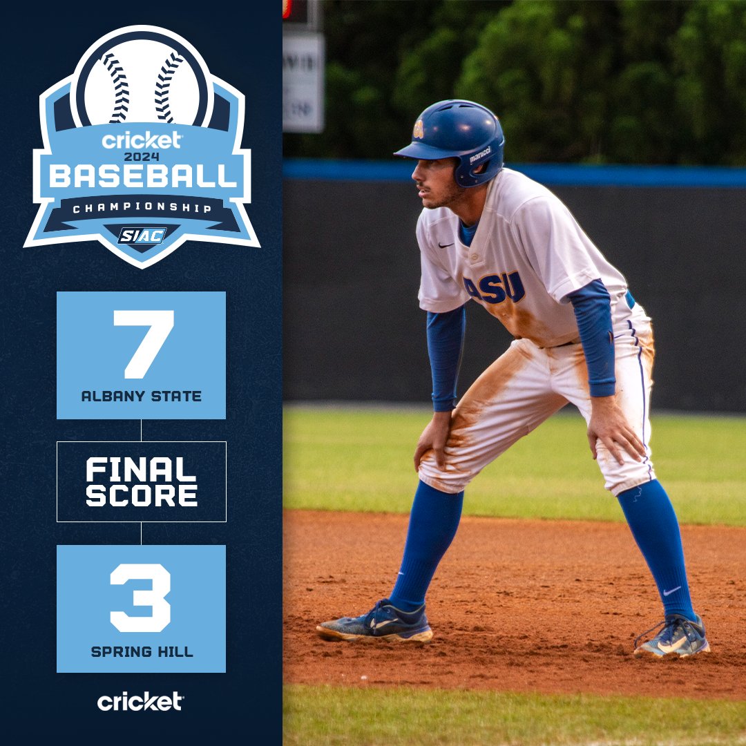 Albany State advances to Game 13 of the 2024 Cricket SIAC Baseball Championship Tournament! The Golden Rams will face No. 4 Savannah State tomorrow at 11 a.m. ET! ⚾️ 🏆 #SIAC #SIACBSB #LeadersRiseHere