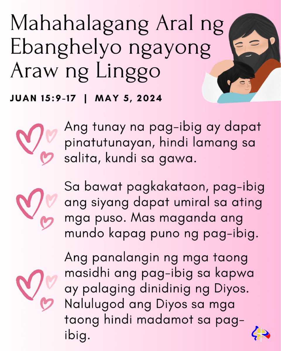 Mahahalagang Aral ng Ebanghelyo ngayong Araw ng Linggo (May 5, 2024) | Juan 15:9-17. 🙏