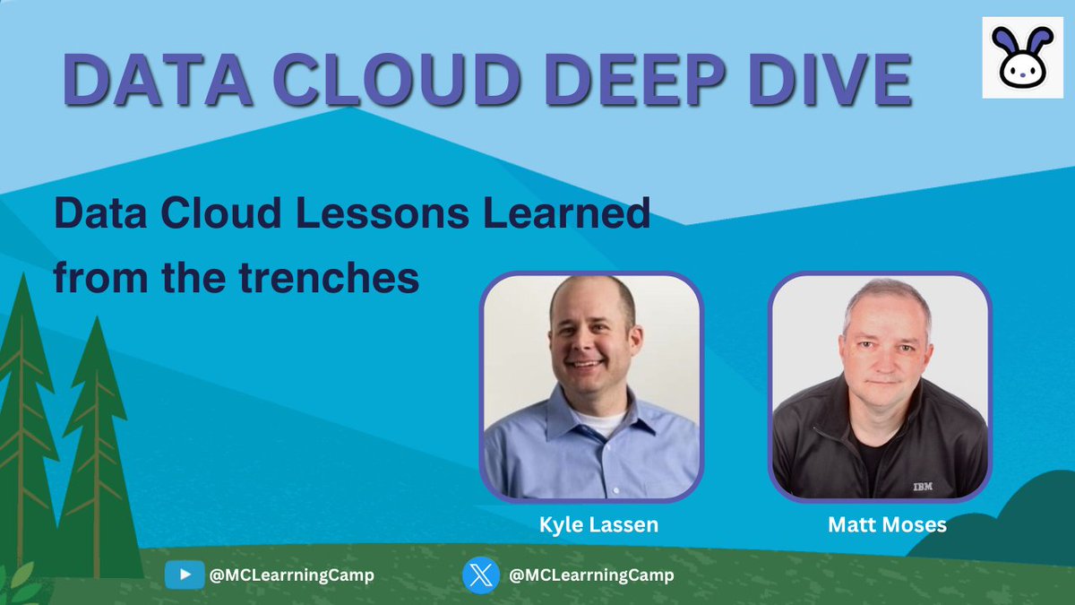 Next up in the Data Cloud Deep Dive Series, we have Kyle Lassen and Matt Moses joining us on 5/7, 9 pm EST to go over 'Data Cloud Lessons Learned from the trenches'
Detailed post with all the links and recordings: linkedin.com/posts/jyothsna…
#trailblazercommunity #marketingchampion
