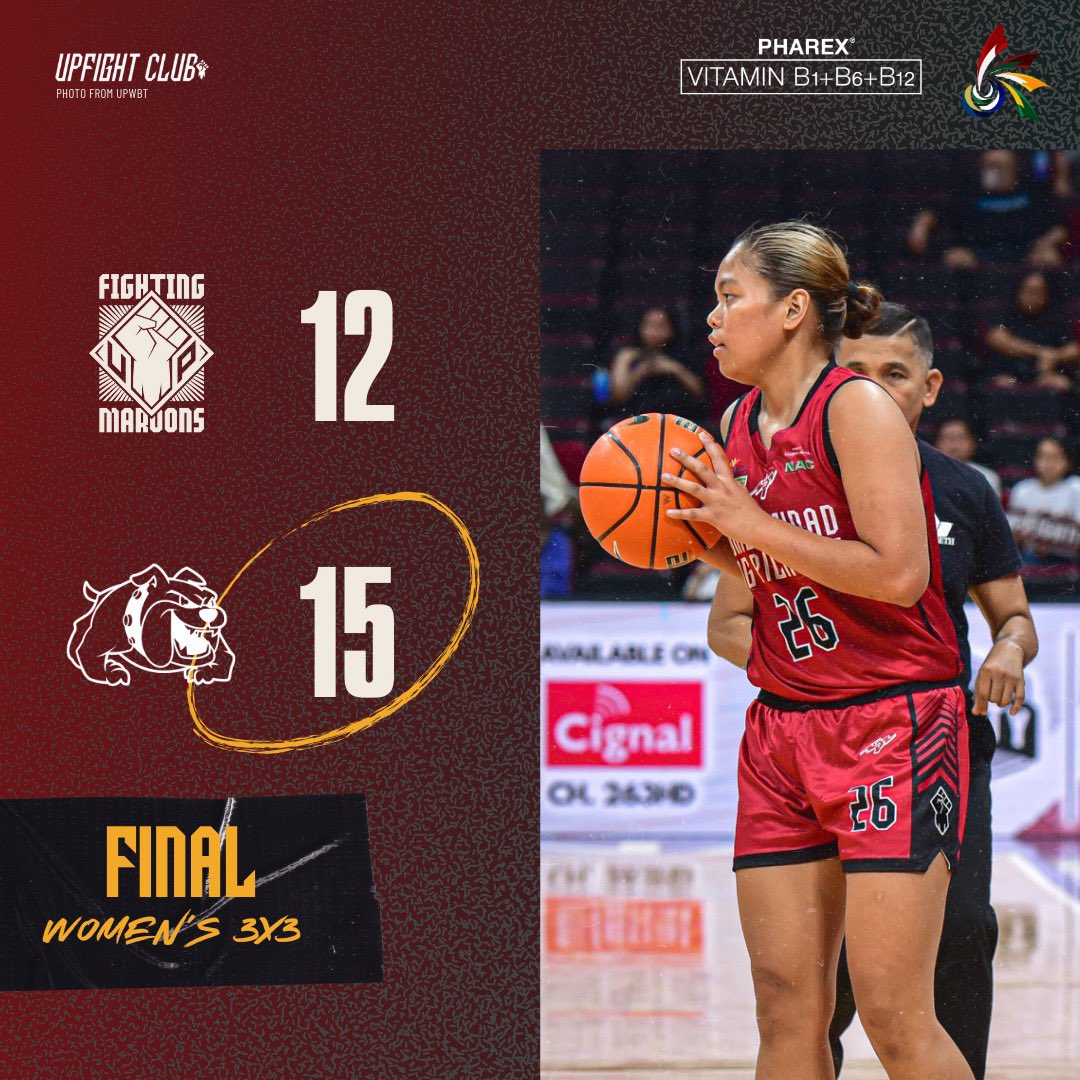 The @upwbt played with all their might but ended up with a tough loss against the NU Lady Bulldogs, 12-15. Powered by: @pharex_bcomplex #UPFight✊🏼 #FiredUP🔥 #UAAPSeason86🏀