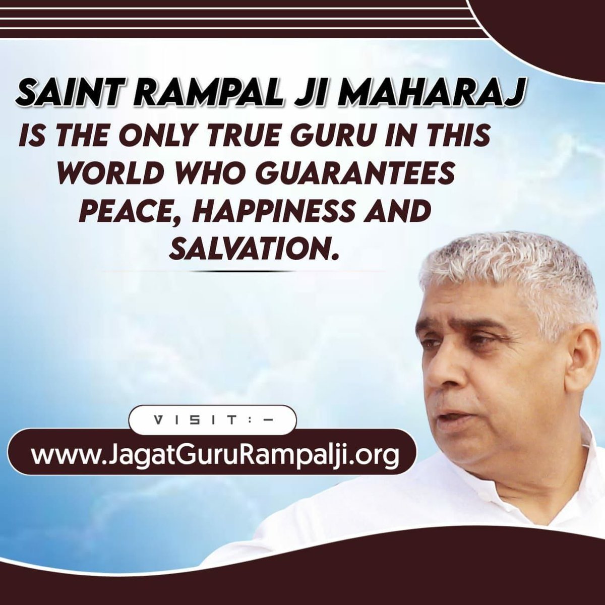 #GodmorningSunday
Sant Rampal Ji Maharaj is the only true Guru in this world who guarantees peace, happiness and salvation.