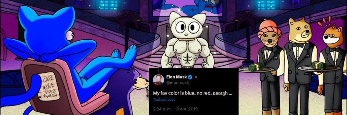Cat season. Elon's favourite color. Simple anon... The cat is $blue. @catisblue_ Fzo4d3toWjH7aFioUaMWWDNkmGh1BbHKSWAgXpHb2pf4