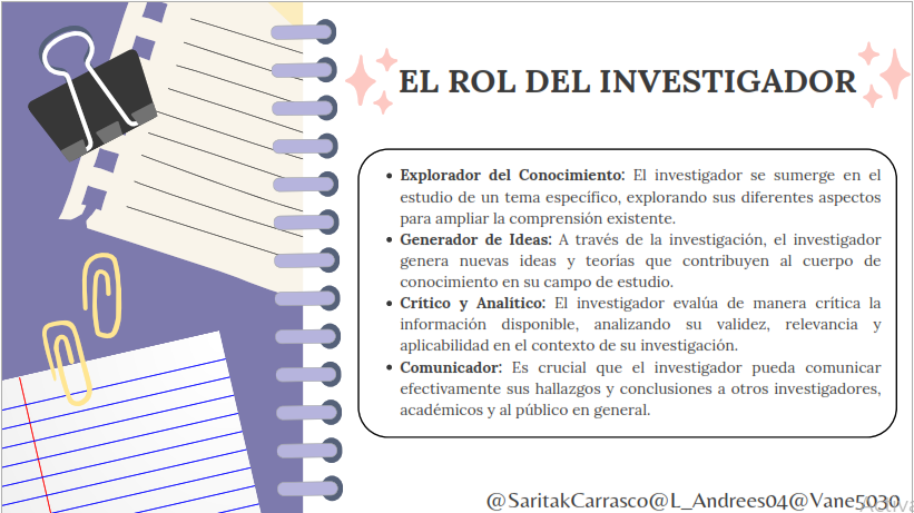 Vane5030's tweet photo. #PedagogiadelasCienciasExperimentales #Investigación #Investigador #Procesos #Cualidades #Importancia #educacion @jorgearmi20 @experimenutmach @L_Andrees04 @SaritakCarrasco https://t.co/GPgaWkyLjN