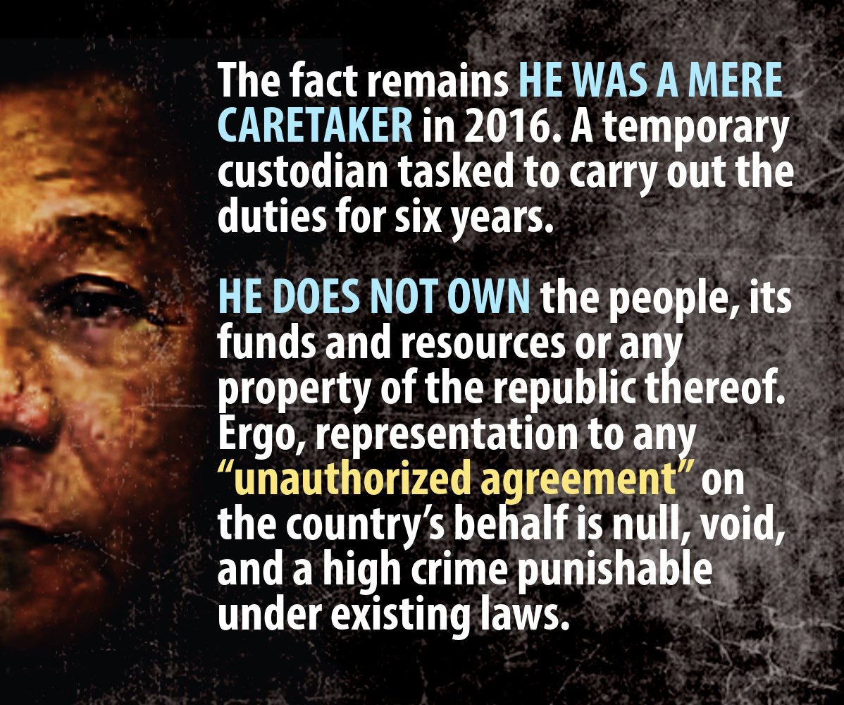 Paraphrasing: ‘You do not inherit this land from your ancestors or because you think you own it. You borrow it from its children.’ Whether it’s verbal or in written form, Duterte NEVER OWNED this land. #JailThisBastard