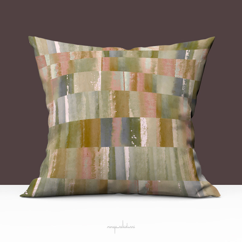 Watercolor Bits | Forest & Earth Throw Pillow by Menega Sabidussi @society6 #decor #pillow #design #organic #mossgreen #sagegreen #neutral #nature #brown #pink #navy  society6.com/product/waterc…