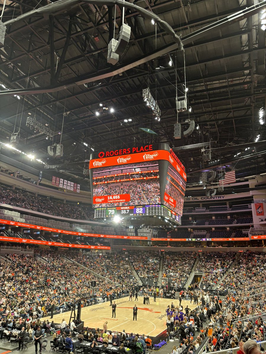 #yeg showed up! 16,665 came out to watch the #WNBA! #WNBACanadaGame