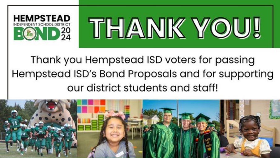 Thank you, voters! Looking forward to the changes that will be happening for HISD! #HigherHeights