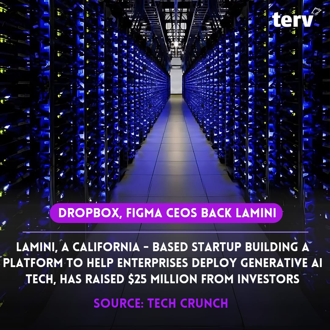 From Cloud Storage to AI Solutions! 🚀💡 

@Dropbox and @figma 's bosses are among the investors in Lamini, a new platform that helps companies harness the power of generative AI.🤖

#CloudStorage #AISolutions #Lamini #AIinnovation #TechInvestments