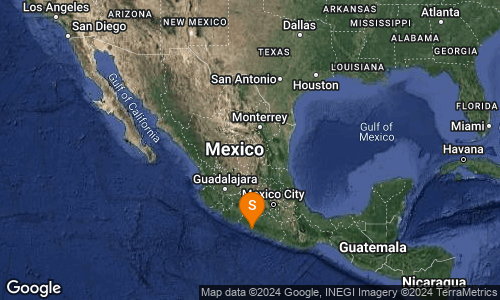 SISMO Magnitud 4.2 Loc  37 km al SURESTE de PETATLAN, GRO 04/05/24 21:24:16 Lat 17.39 Lon -100.96 Pf 38 km